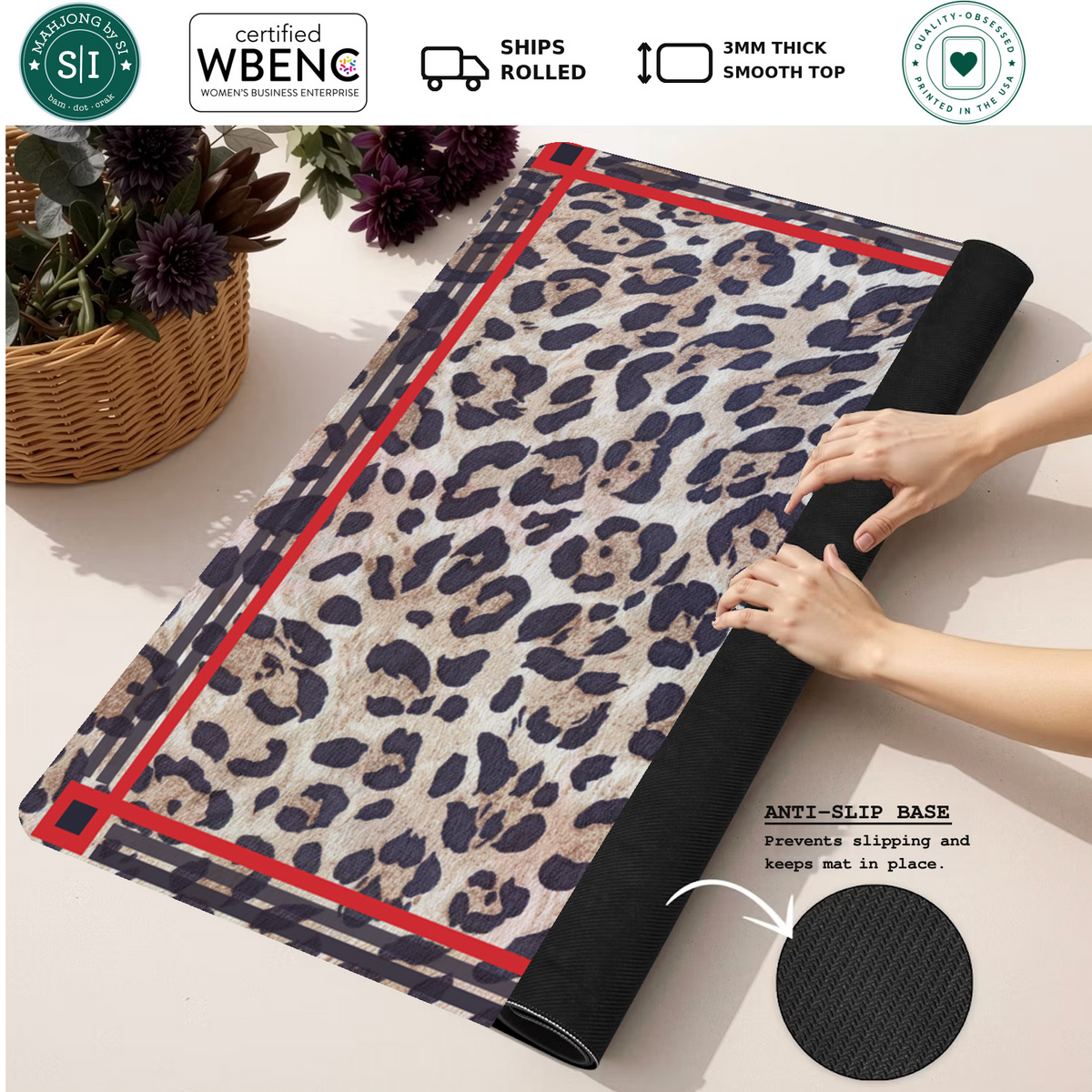 Mahjong by SI™ Leopard Chic Mahjong Mat