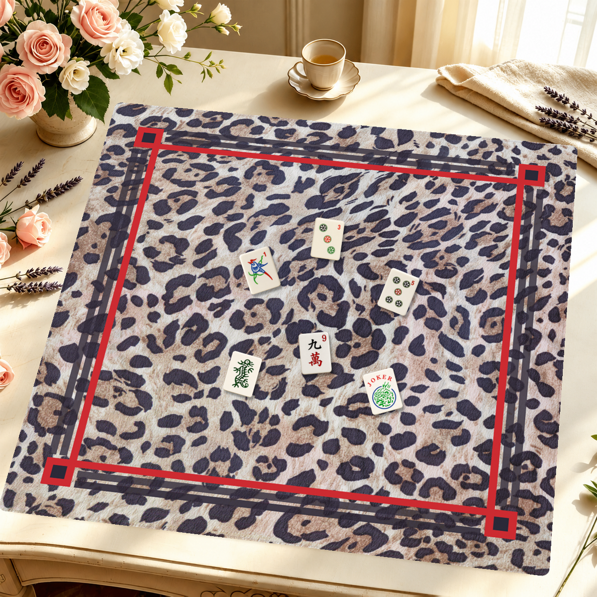 Mahjong by SI™ Leopard Chic Mahjong Mat