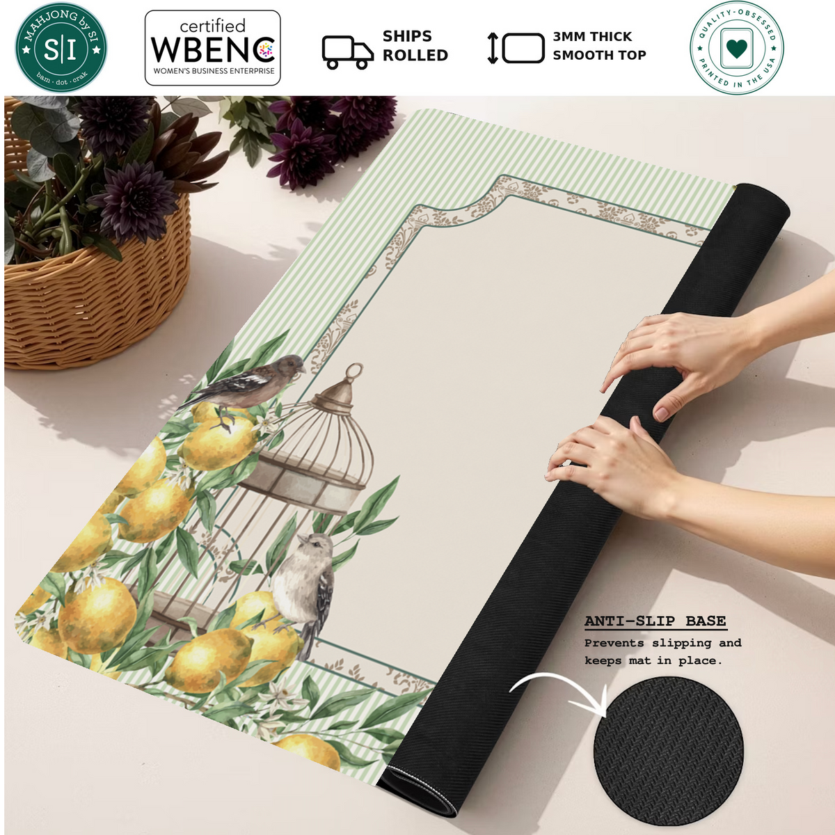 Mahjong by SI™ Limoncello Garden Mahjong Mat