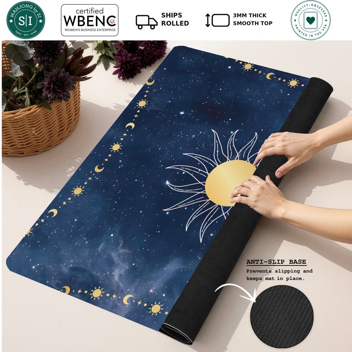 Mahjong by SI™ Midnight Solstice Mahjong Mat