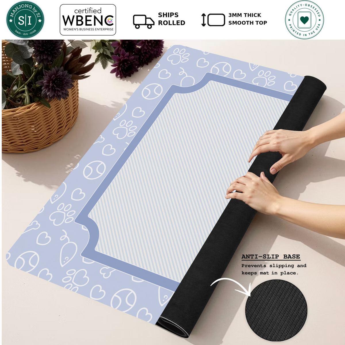 Mahjong by SI™ Paws and Reflect | Purple Mahjong Mat