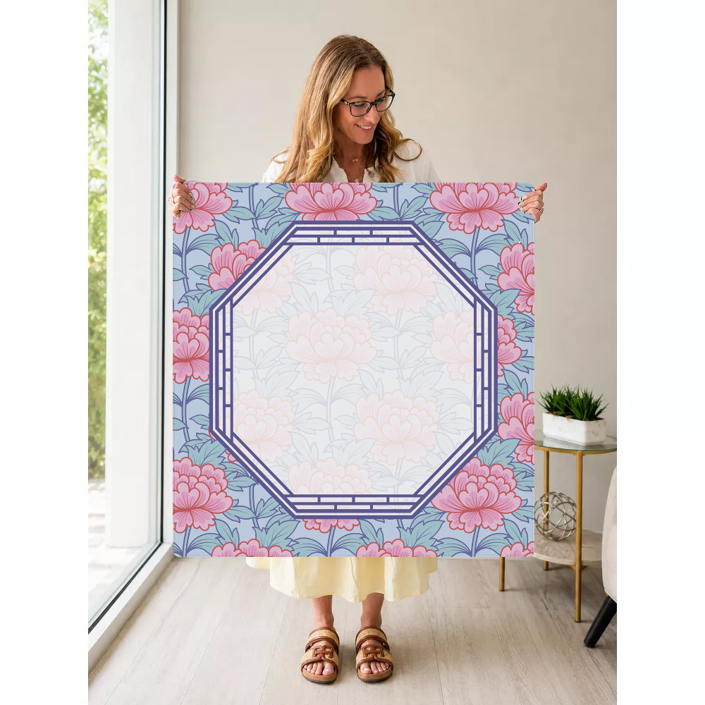 Mahjong by SI™ Peony Lattice Mahjong Mat