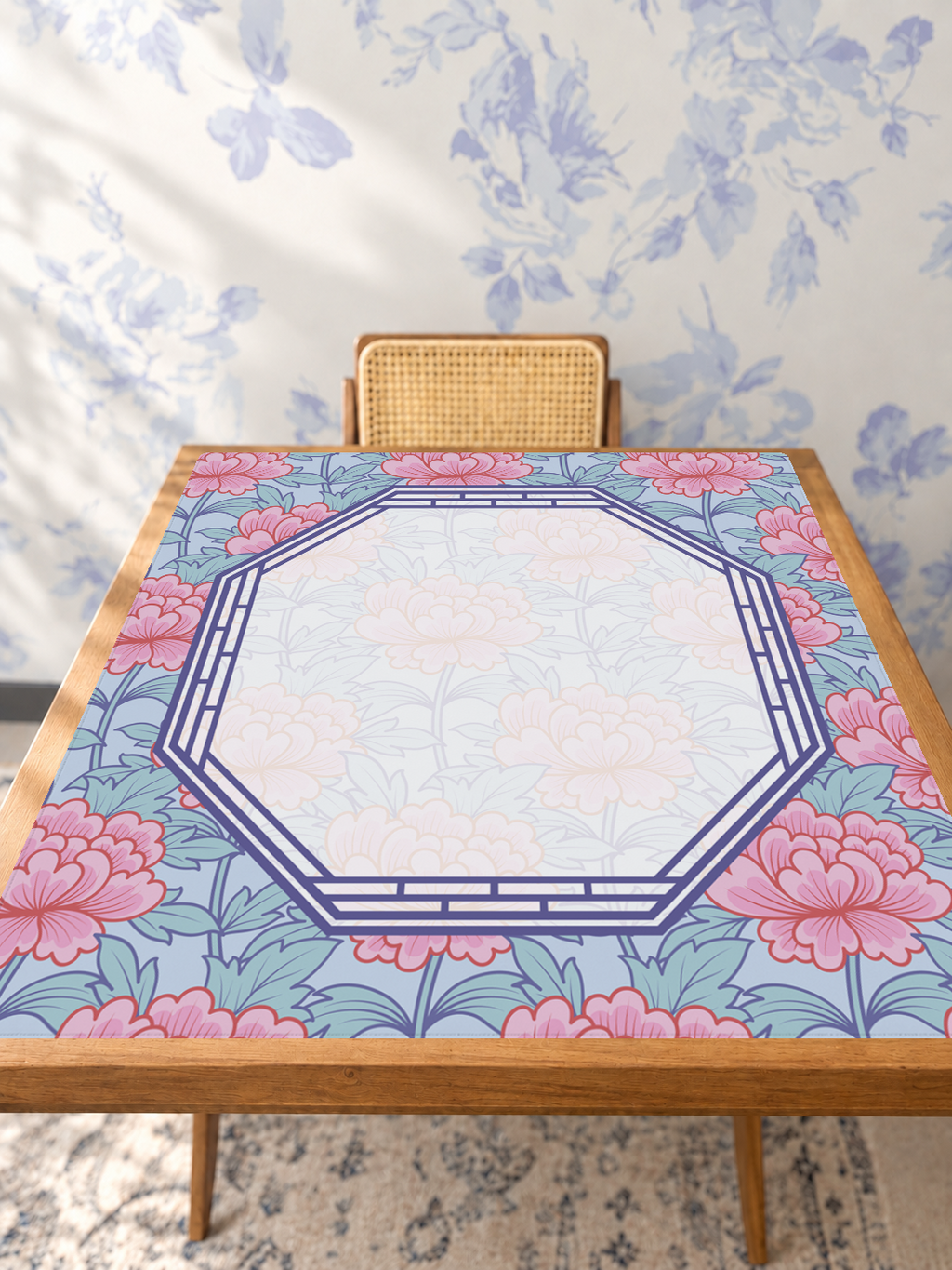 Mahjong by SI™ Peony Lattice Mahjong Mat