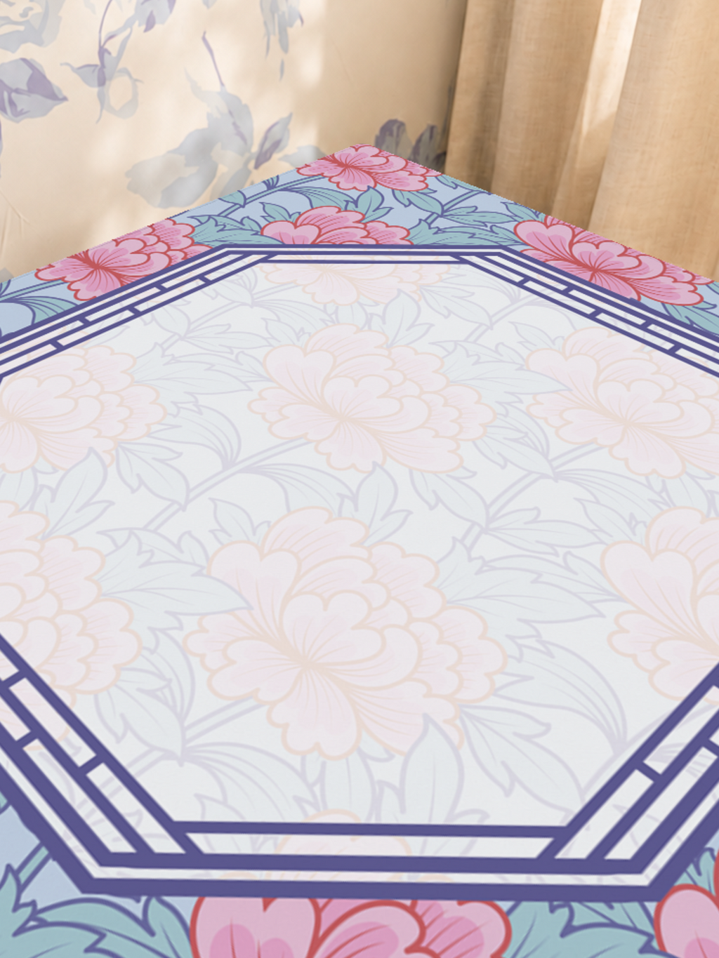 Mahjong by SI™ Peony Lattice Mahjong Mat