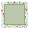 Petal Pushers Green Square mahjong mat by Mahjong by SI