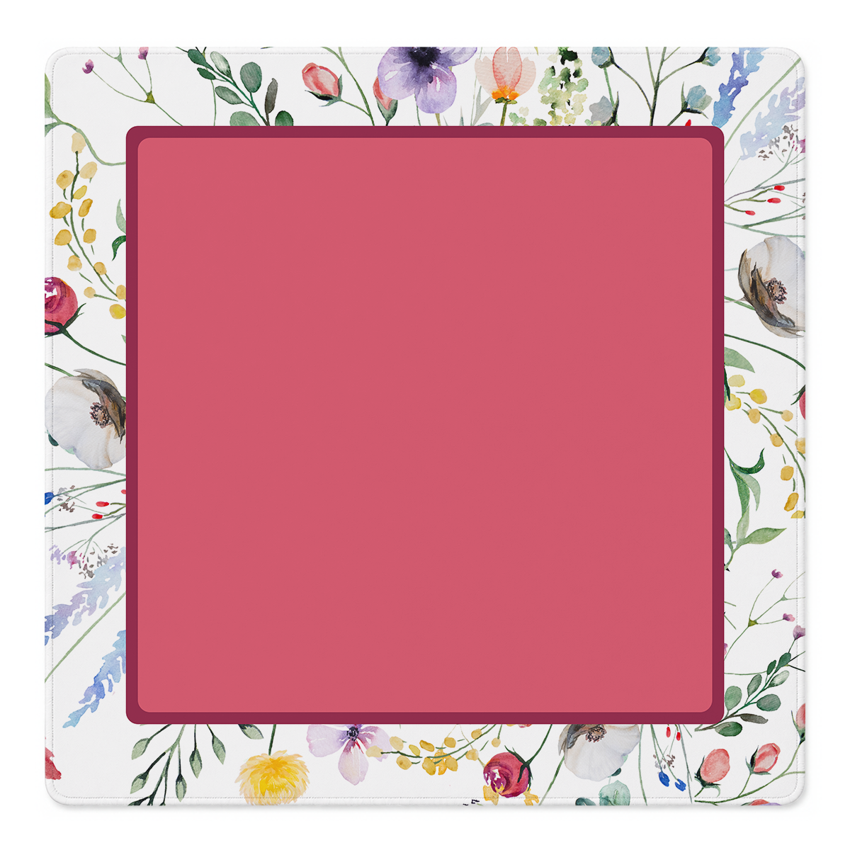 Petal Pushers Red Square mahjong mat by Mahjong by SI