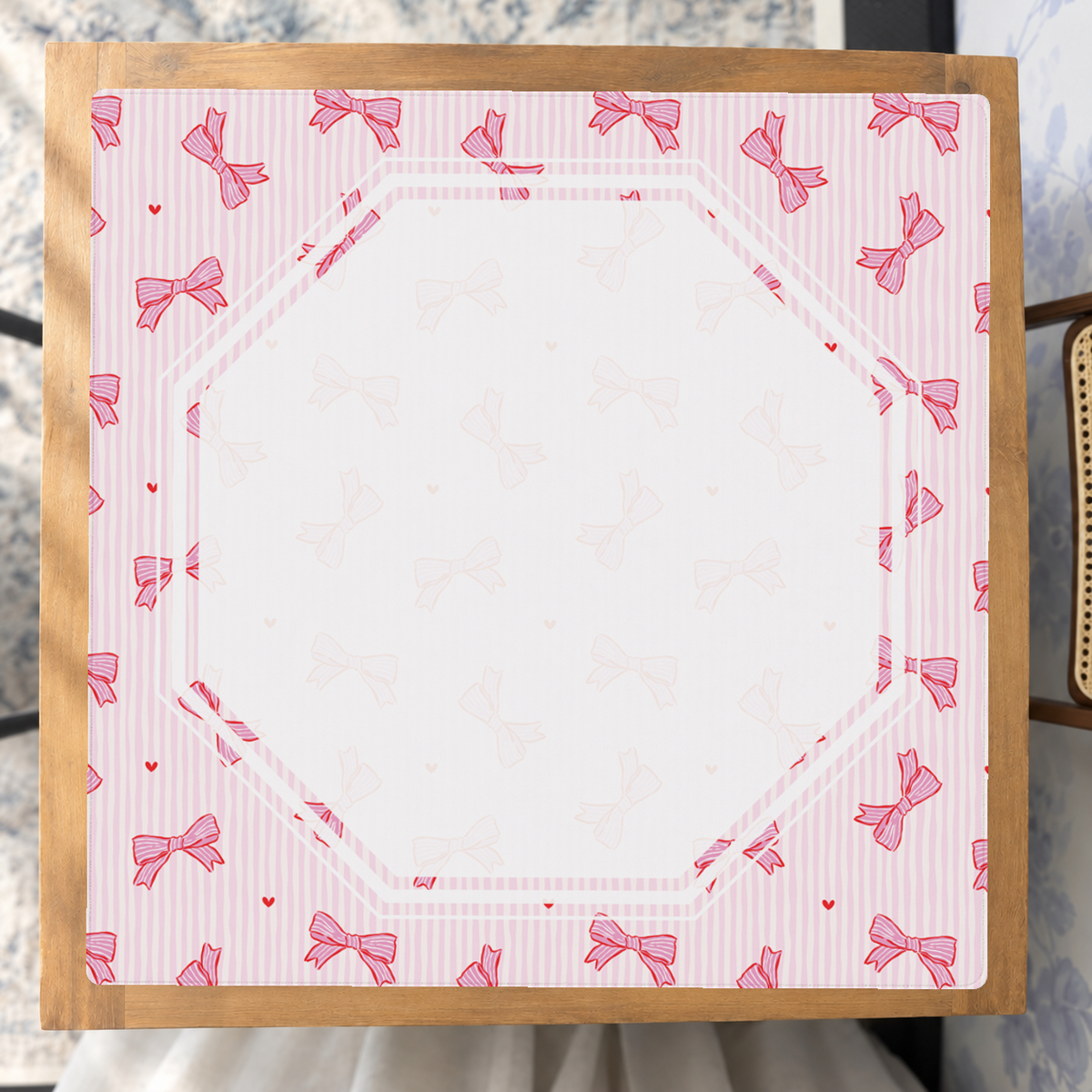 Mahjong by SI™ Pretty Pink Ribbon Mahjong Mat