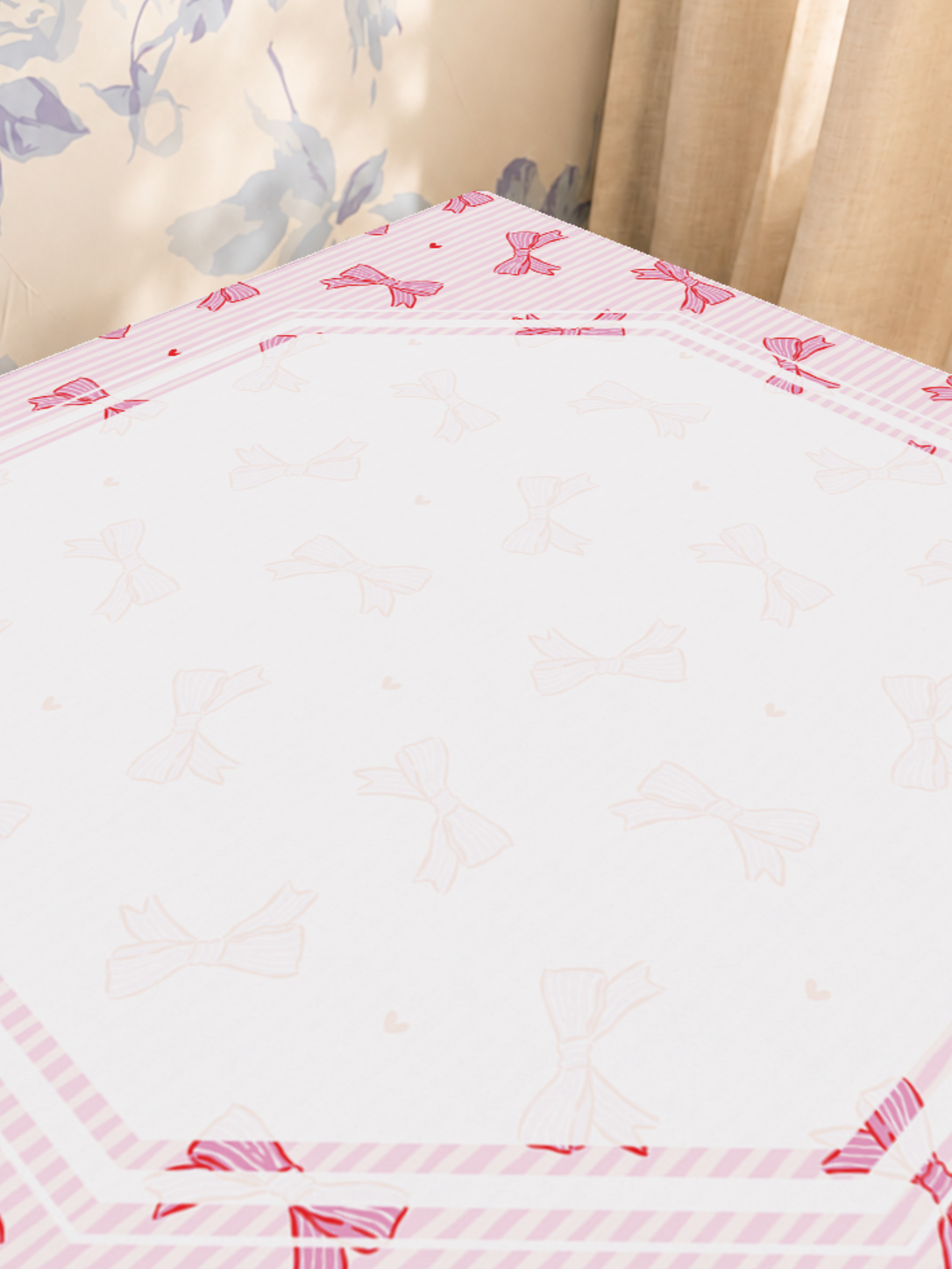 Mahjong by SI™ Pretty Pink Ribbon Mahjong Mat