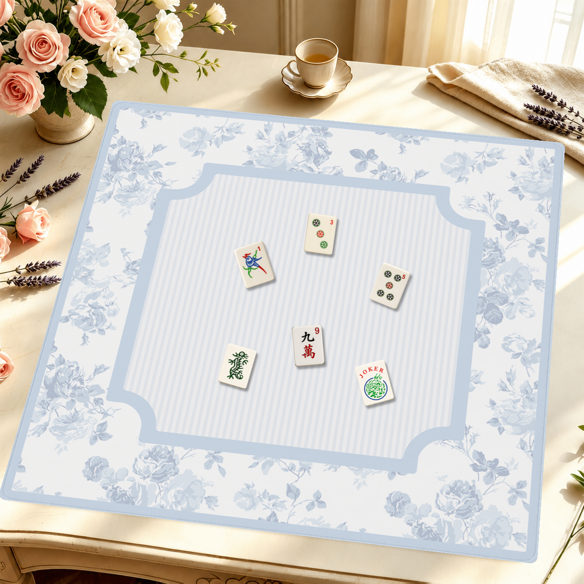 Mahjong by SI™ Princhie’s Haven | Blue Mahjong Mat