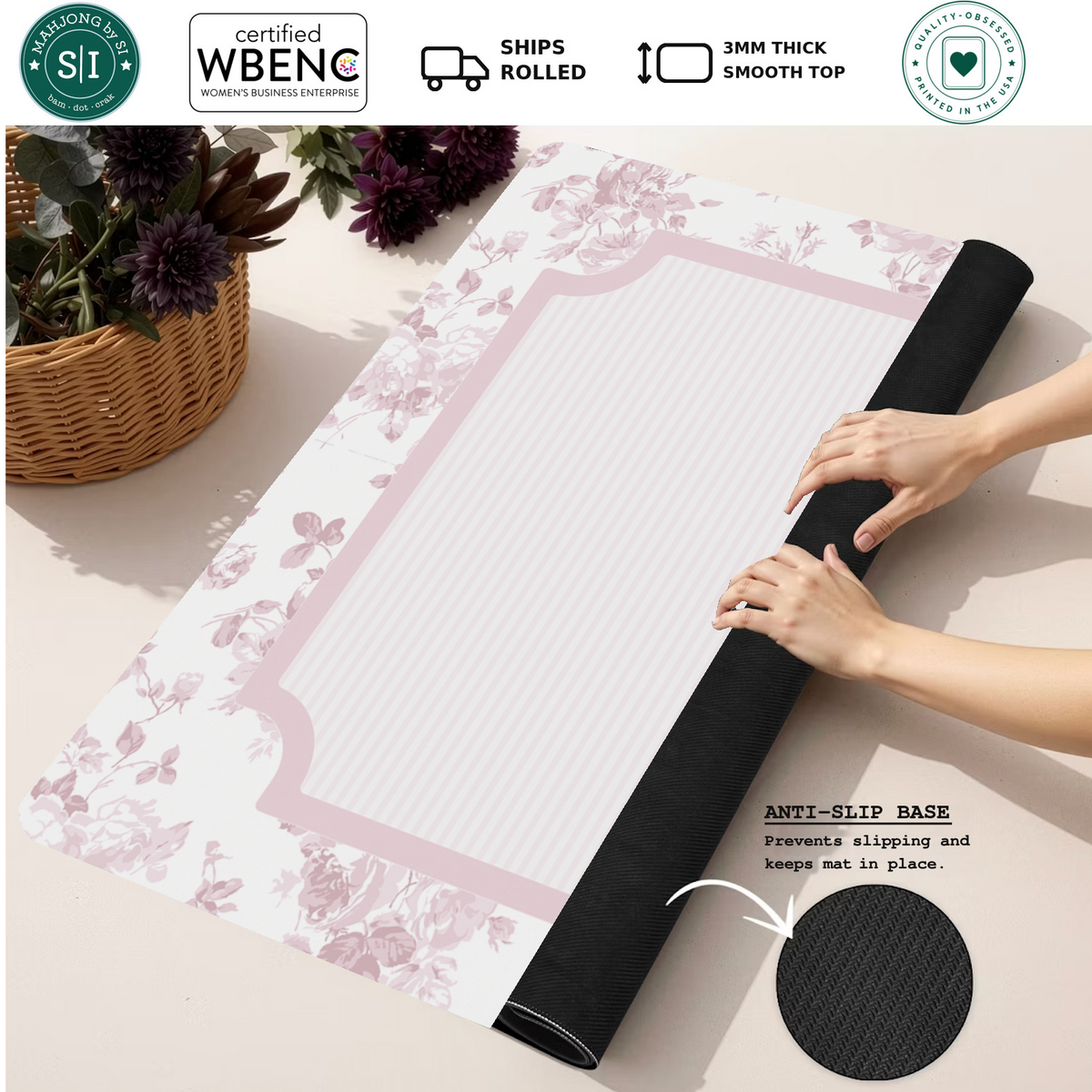 Mahjong by SI™ Princhie’s Haven | Pink Mahjong Mat