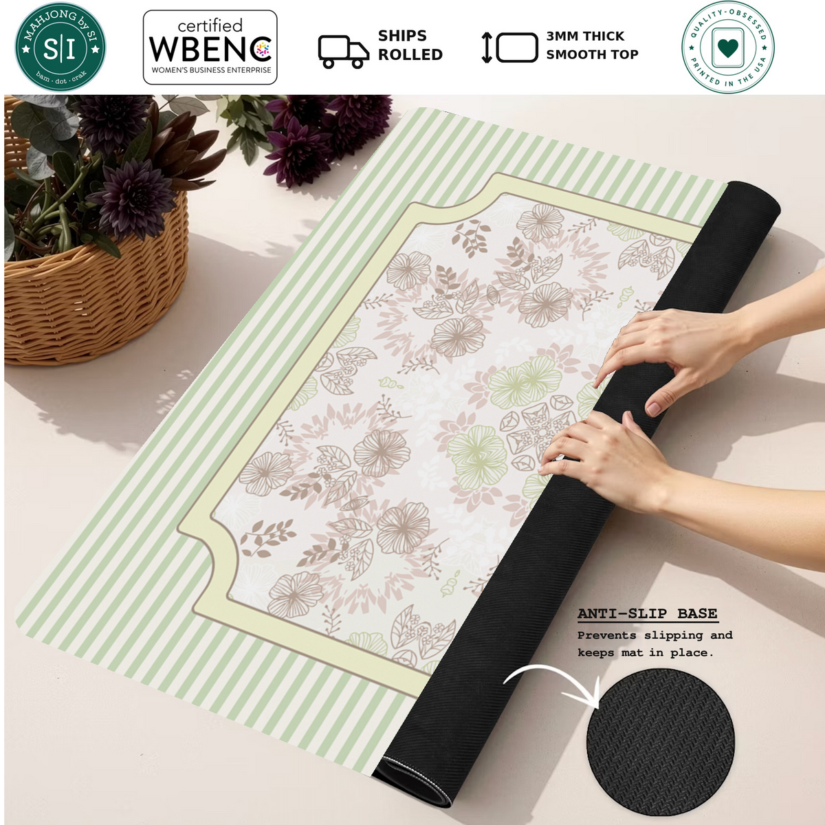 Mahjong by SI™ Sage Arabesque Mahjong Mat