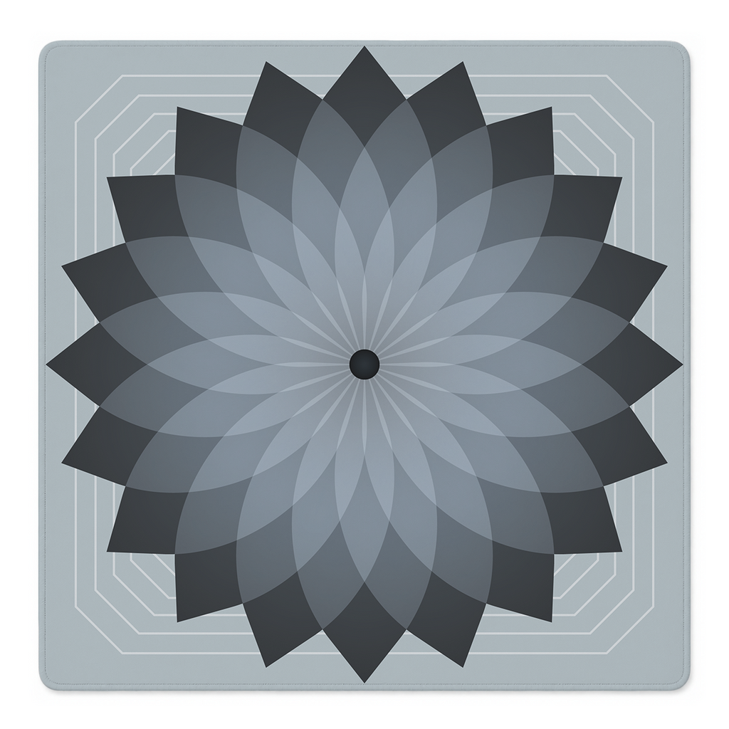 Mahjong by SI™ Eternal Mandala | Grey Mahjong Mat