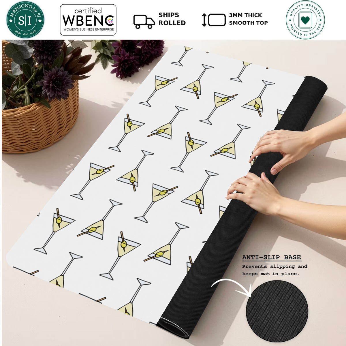 Mahjong by SI™ Straight Up Chic Mahjong Mat