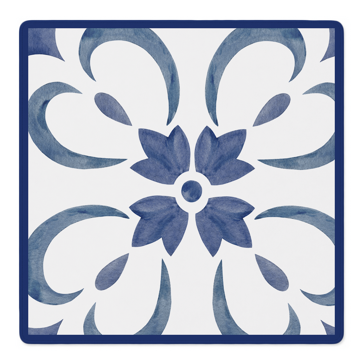 Swirl Next Door Blue mahjong mat by Mahjong by SI