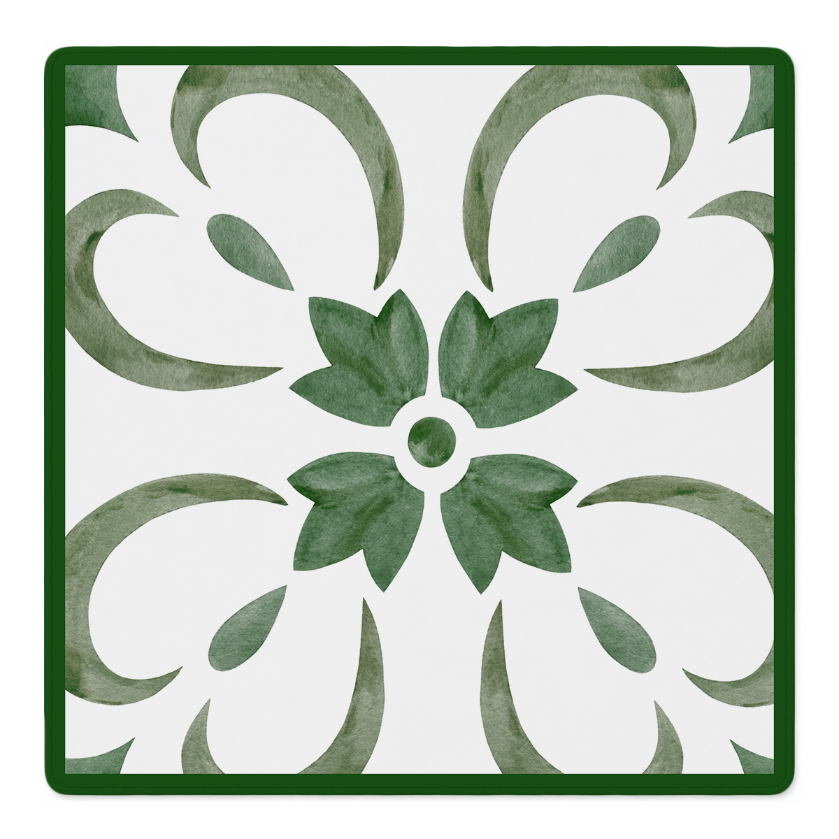 Swirl Next Door Green mahjong mat by Mahjong by SI