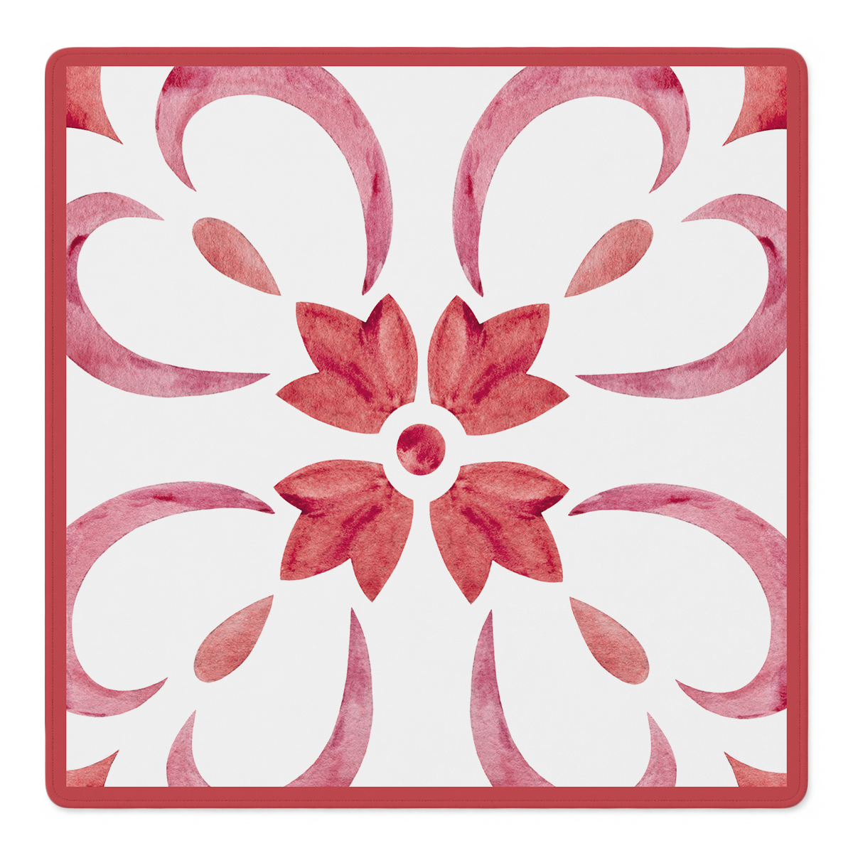 Swirl Next Door Red mahjong mat by Mahjong by SI