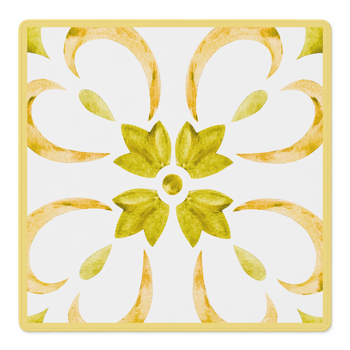 Swirl Next Door Yellow mahjong mat by Mahjong by SI