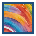 Swirl Power Blue Border mahjong mat by Mahjong by SI