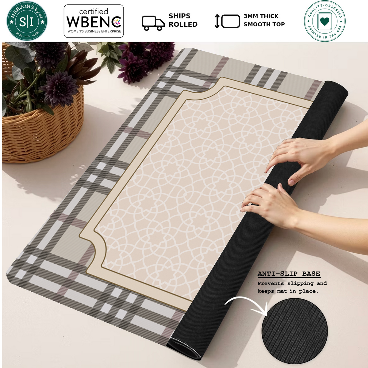 Mahjong by SI™ Tartan Classic Mahjong Mat