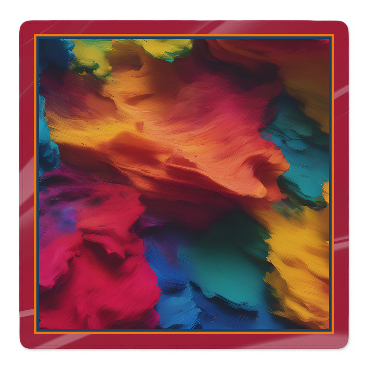Textured Taste Red Border mahjong mat by Mahjong by SI