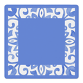 Tile Me More Blue Border mahjong mat by Mahjong by SI