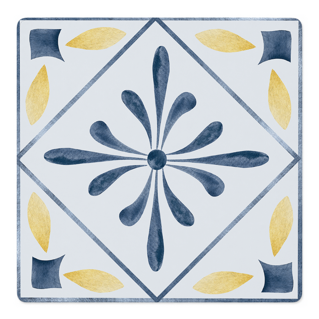 Tile Me More Blue mahjong mat by Mahjong by SI