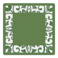 Tile Me More Green Border mahjong mat by Mahjong by SI