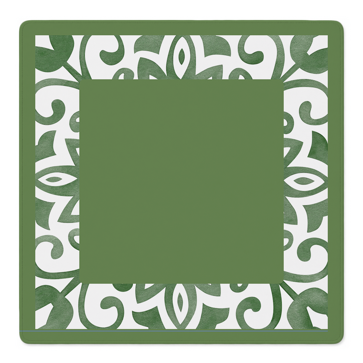 Tile Me More Green Border mahjong mat by Mahjong by SI