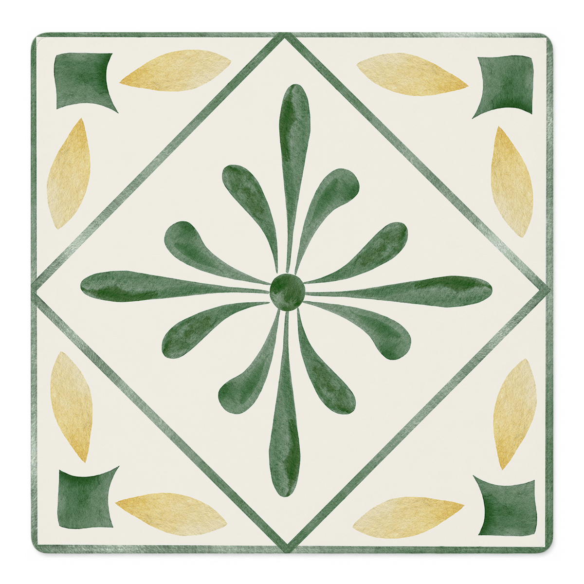 Tile Me More Green mahjong mat by Mahjong by SI