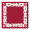 Tile Me More Red Border mahjong mat by Mahjong by SI