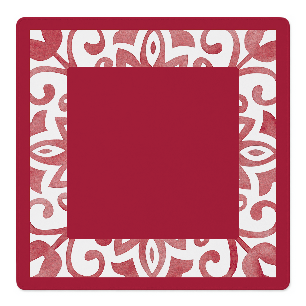 Tile Me More Red Border mahjong mat by Mahjong by SI