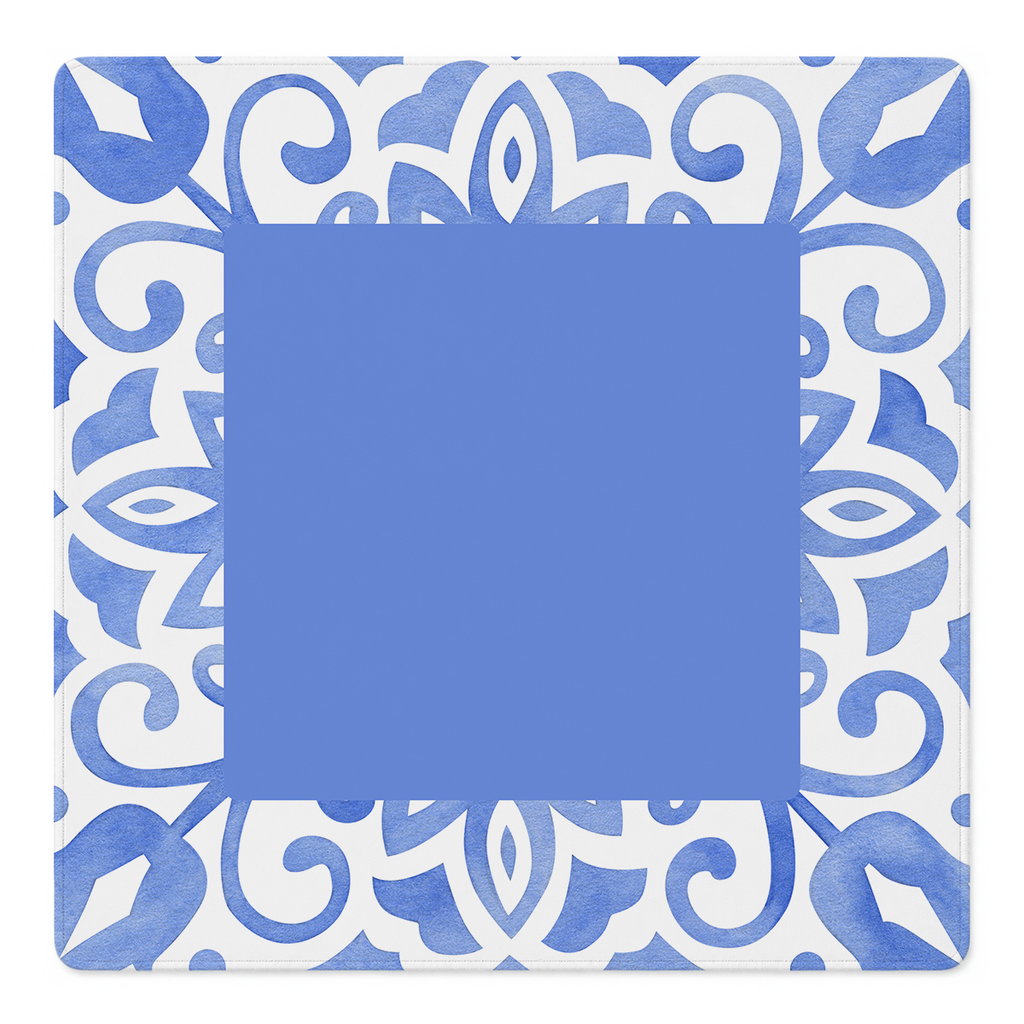 Twist And Tile Blue mahjong mat by Mahjong by SI