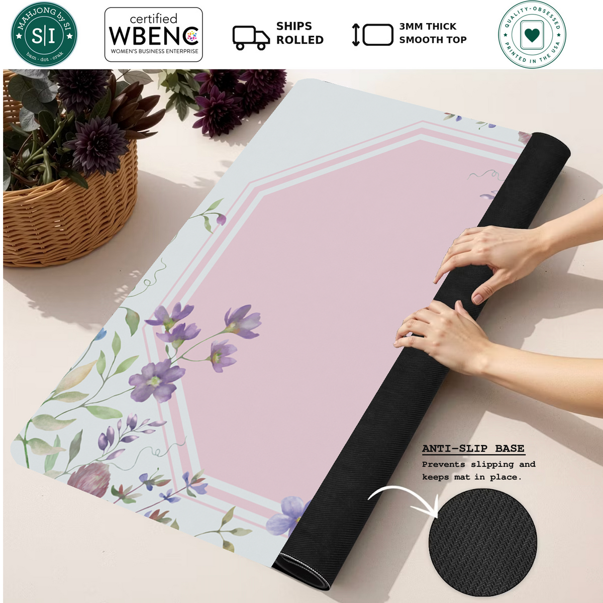 Mahjong by SI™ Wildflower Toile Mahjong Mat