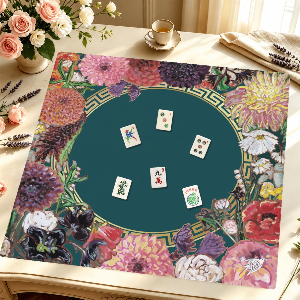 Majestic Blooms — Styled Tile Table [styled-tile-table-square]