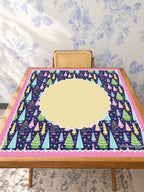 Merry & Bright Mahjong Mat — Studio Table Angle [studio-angle-square]