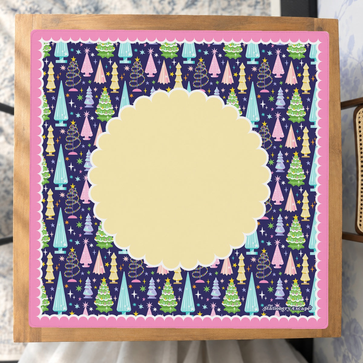 Merry & Bright Mahjong Mat — Studio Overhead [studio-overhead-square]