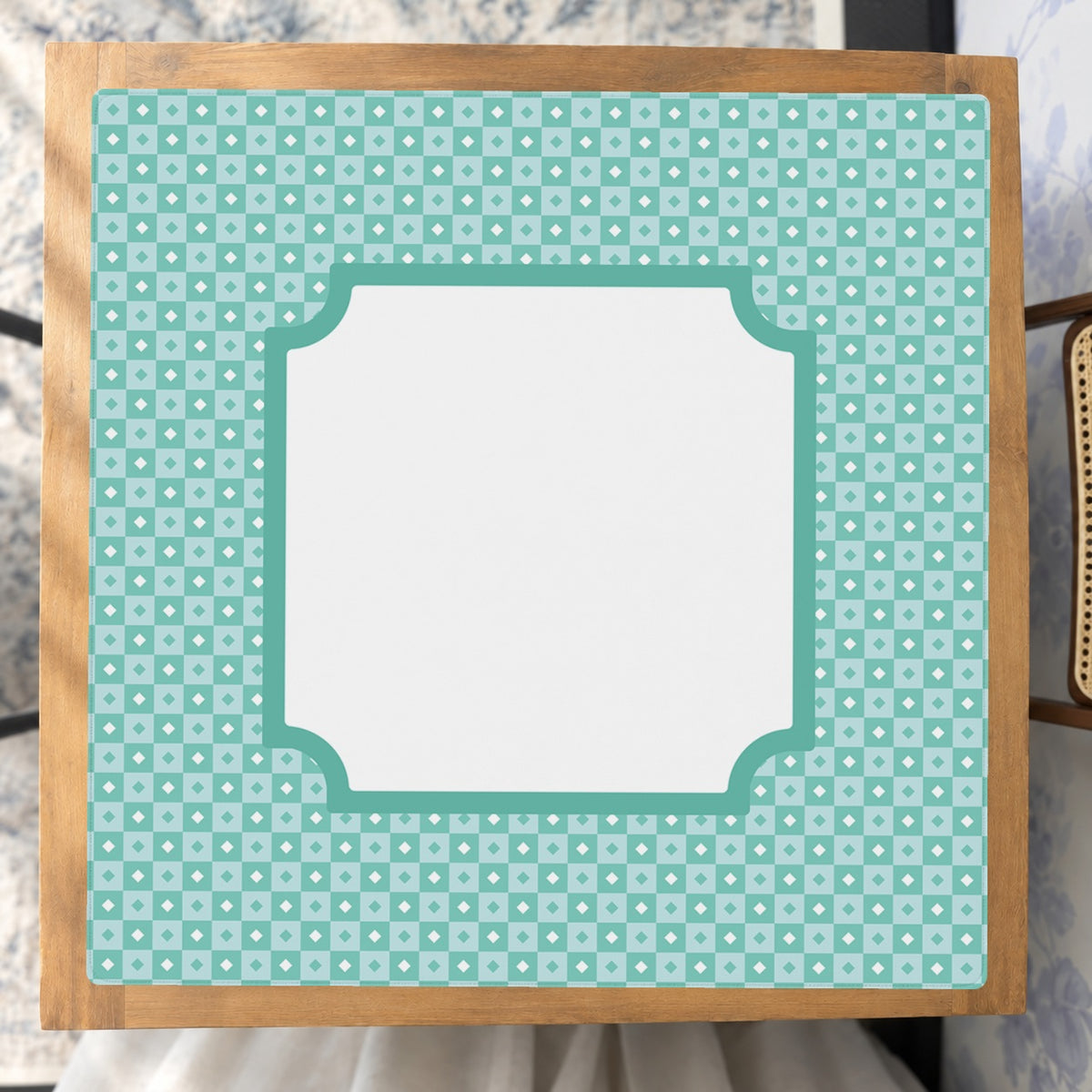 Mahjong by SI™ Mint to Be Mahjong Mat — Studio Overhead [studio-overhead-square]