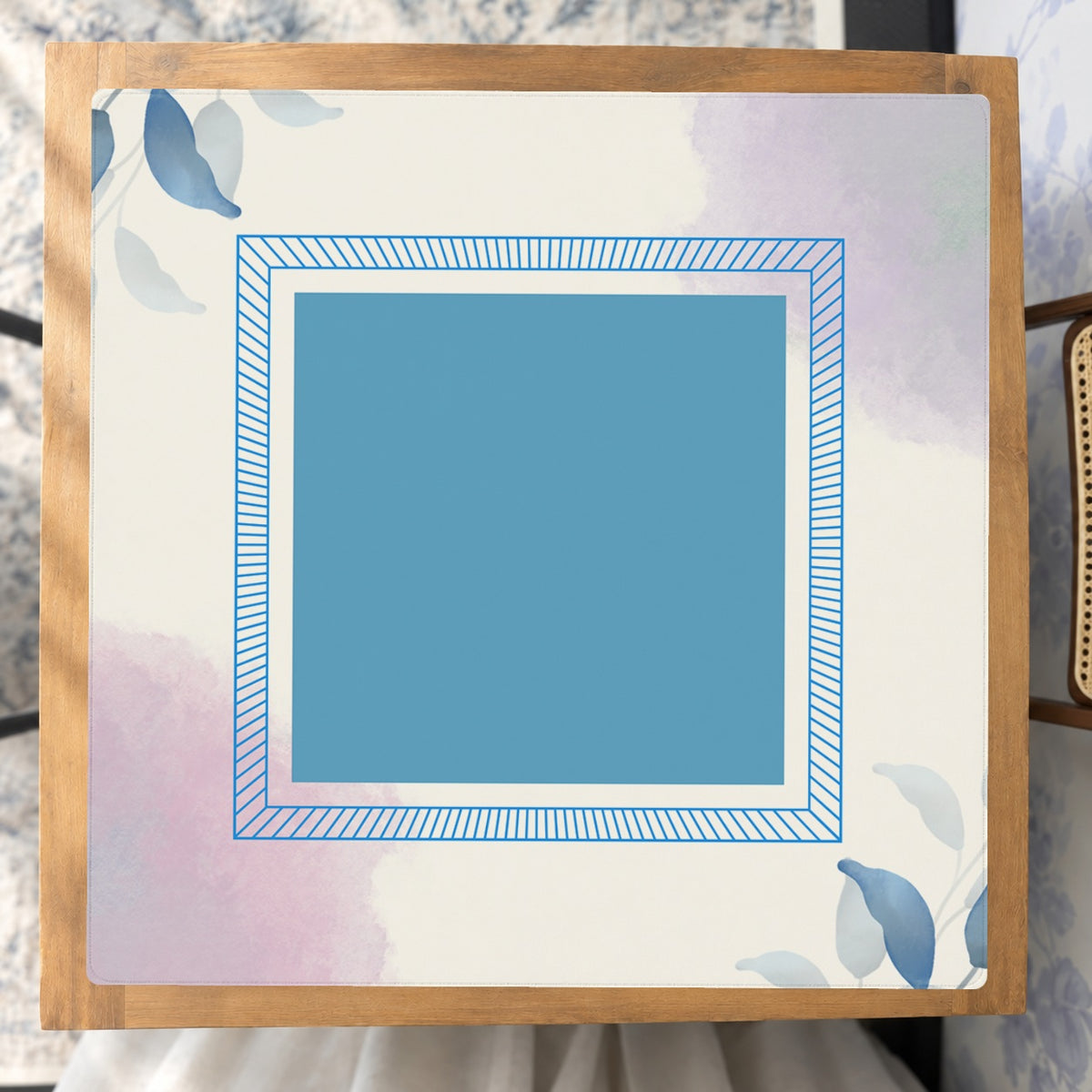 Mahjong by SI™ Mist Opportunity | Blue Mahjong Mat — Studio Overhead [studio-overhead-square]
