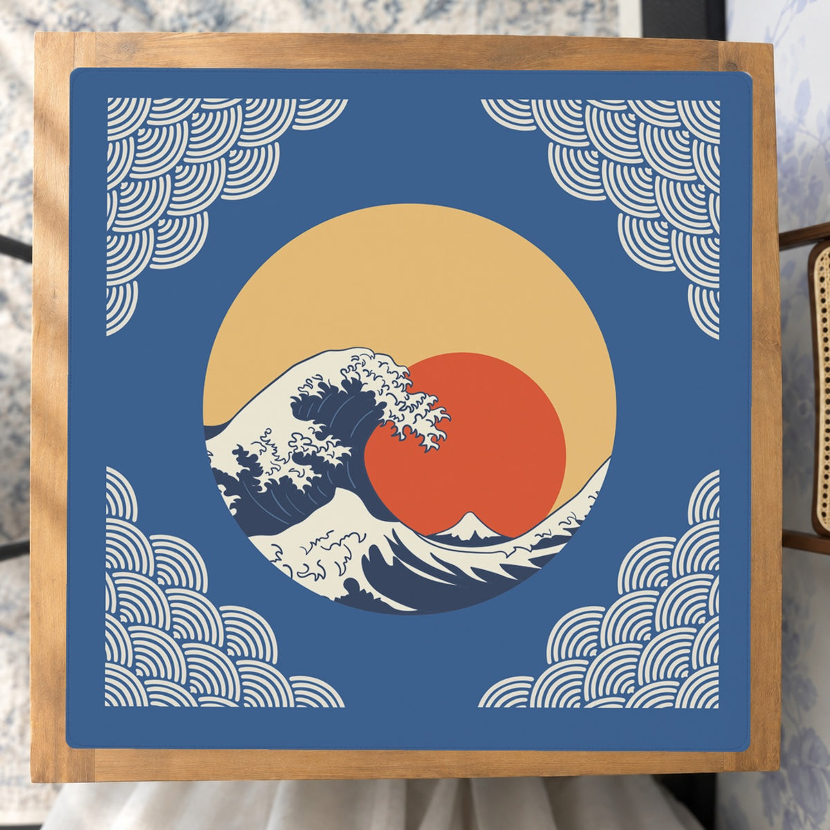 Mahjong by SI™ Misty Mornings Mahjong Mat — Studio Overhead [studio-overhead-square]