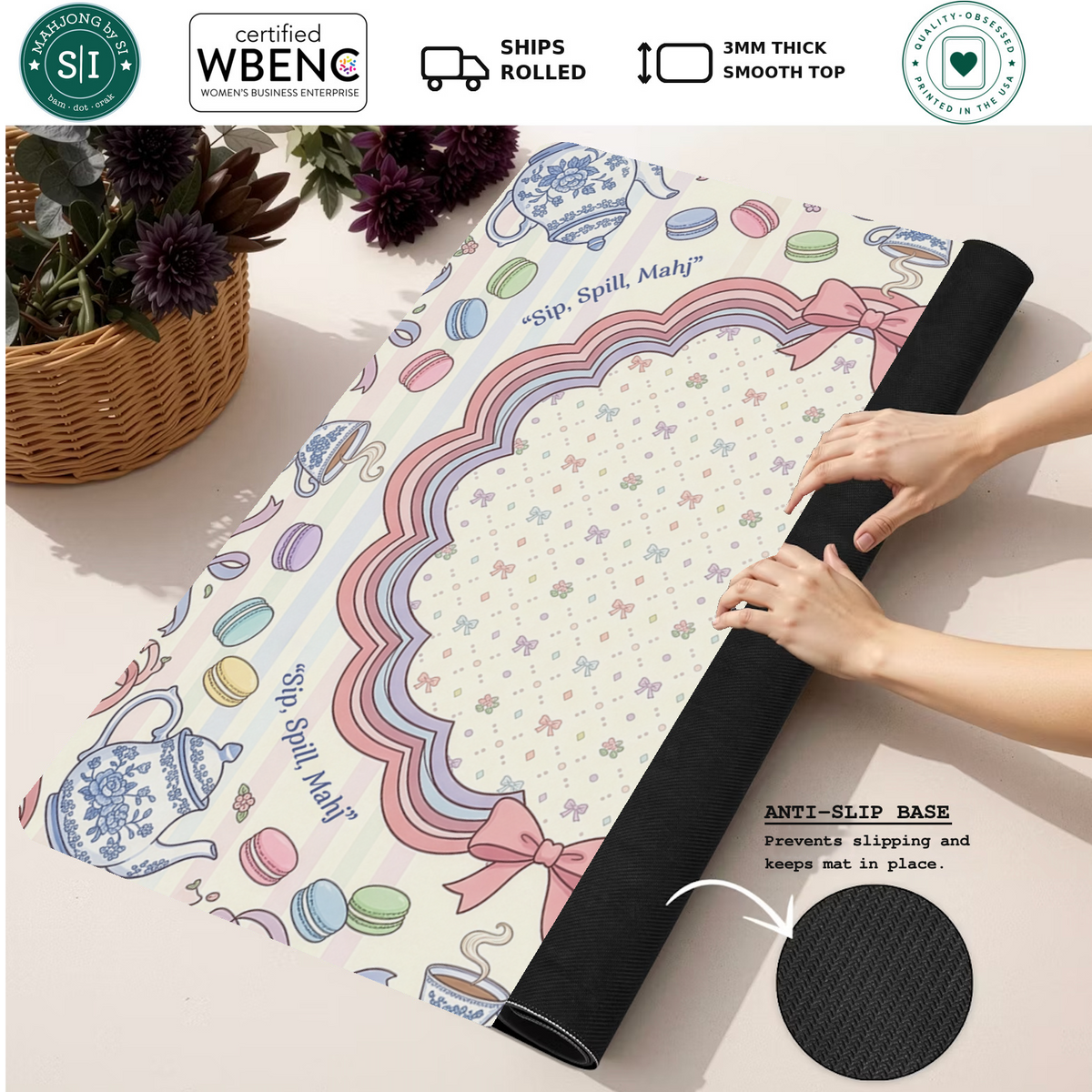 Mahjong by SI™ Sip Spill Mahj Mahjong Mat