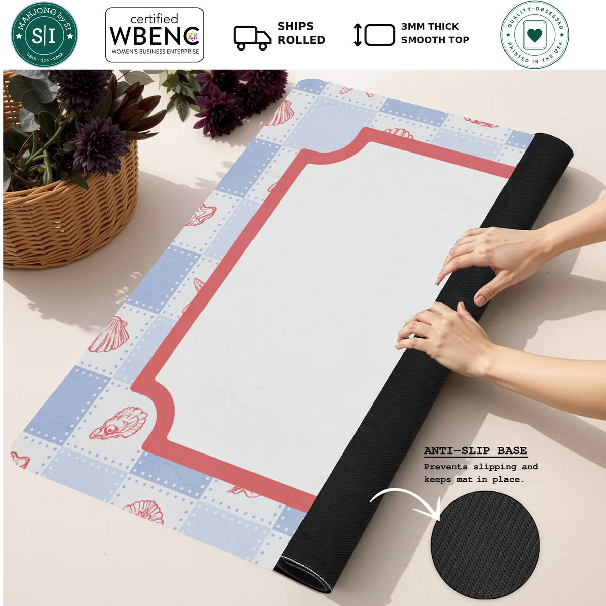 Mahjong by SI™ Ocean Archive Mahjong Mat — Rolled Mat Feature Image [rolled-feature-square]