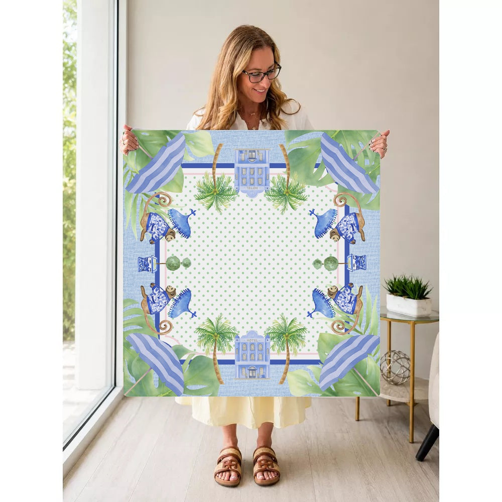 Palm Beach Escape | Blue — Held Mat Portrait [held-mat-portrait-square]