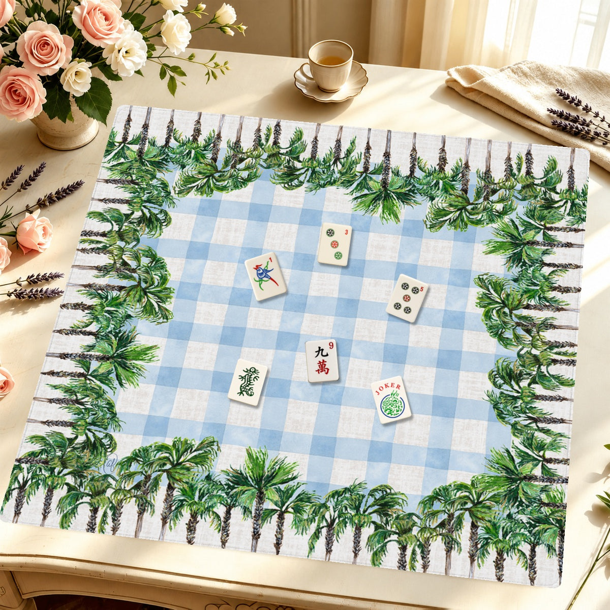Palm Court — Styled Tile Table [styled-tile-table-square]