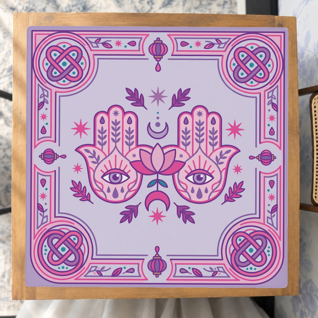 Mahjong by SI™ Palm Read My Tiles Mahjong Mat — Studio Overhead [studio-overhead-square]