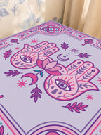 Mahjong by SI™ Palm Read My Tiles Mahjong Mat — Sunlit Close-up [sunlit-closeup-square]