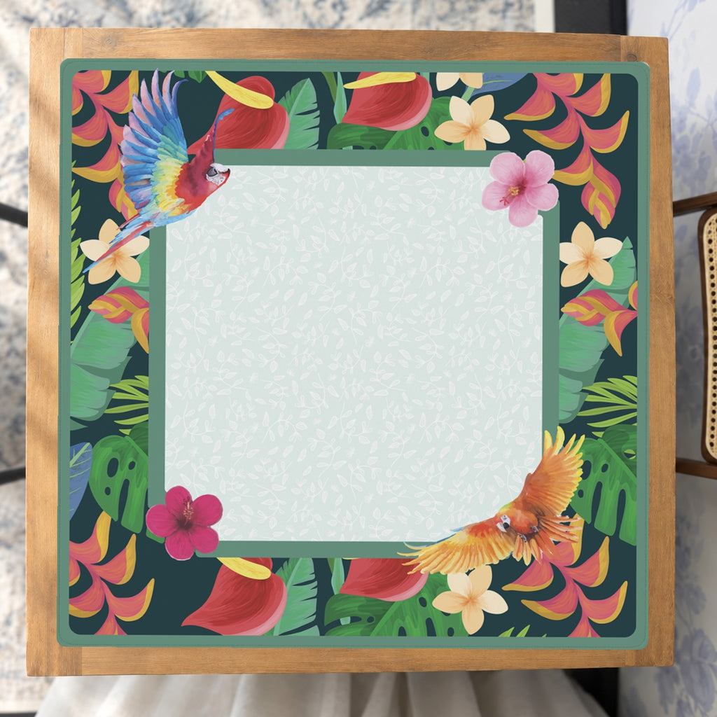 Mahjong by SI™ Paradise Blooms Mahjong Mat — Studio Overhead [studio-overhead-square]