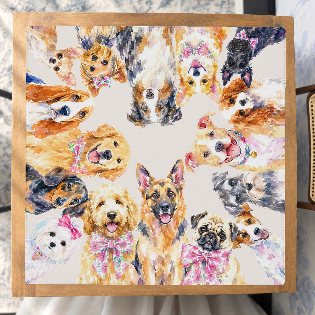 Mahjong by SI™ Pawty People Mahjong Mat — Studio Overhead [studio-overhead-square]