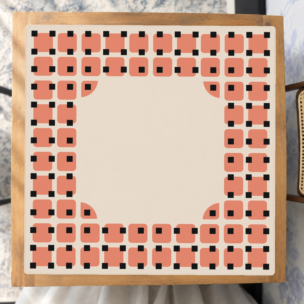 Mahjong by SI™ Peachy Keen Pixels Mahjong Mat — Studio Overhead [studio-overhead-square]