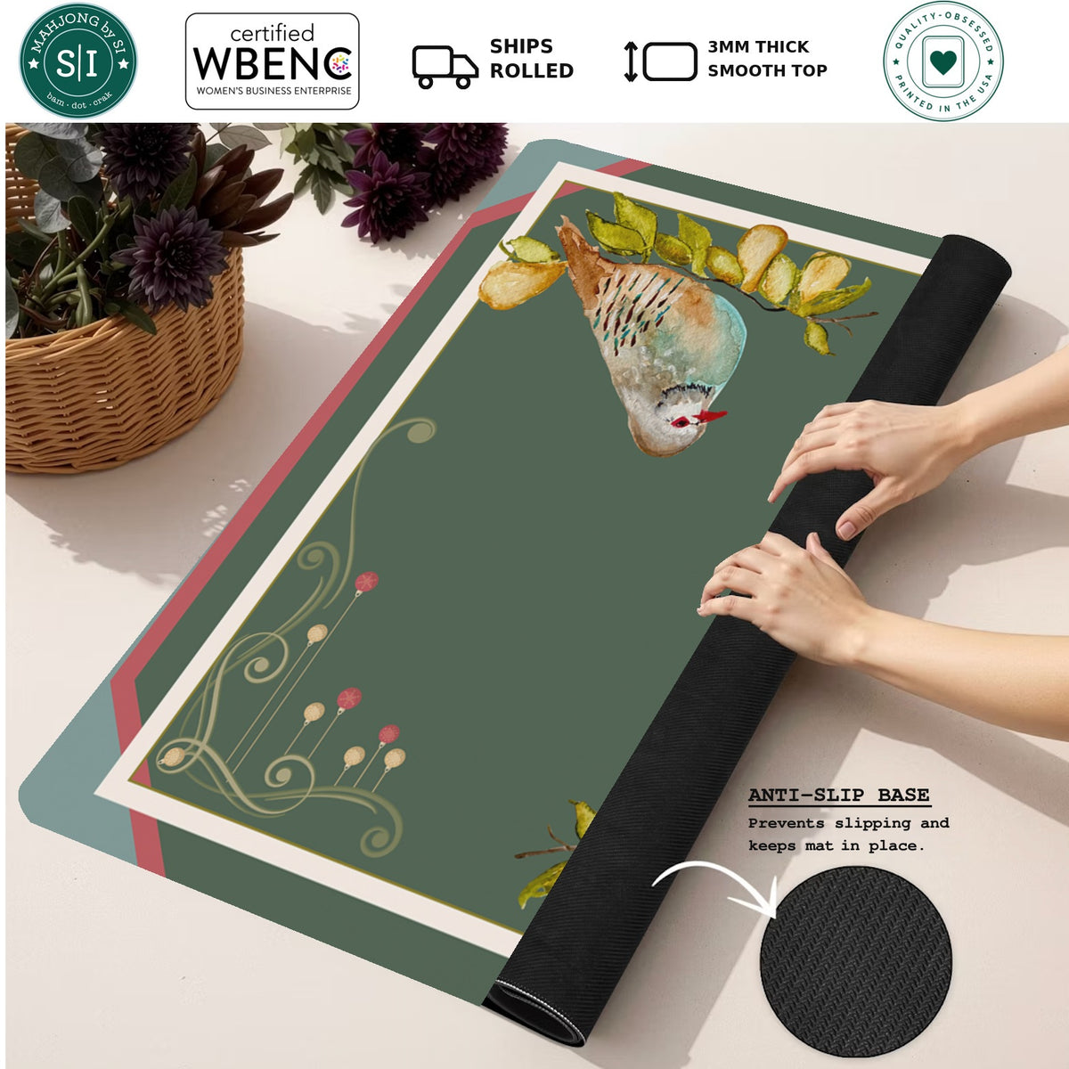 Pear-tridge in Paradise — Rolled Mat Feature Image [rolled-feature-square]
