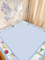 Mahjong by SI™ Petal Pushers Blue Border Mahjong Mat — Sunlit Detail [studio-detail-square]